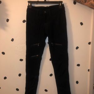 CarMar black zipper jeans